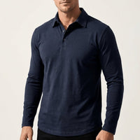 Lorenzo | Casual Long Sleeve Collared Polo Shirt
