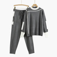 Stella | Modern Contrast Trim Knit Set