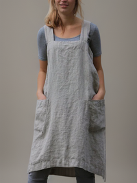 Zoey | Elegant Cotton Utility Apron with Pockets