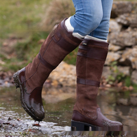 Stella | Stylish High-Shaft Buckle Leather Boots
