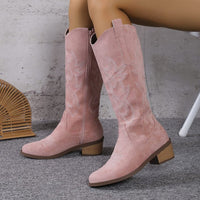 Alaiya | Elegant Knee High Cowboy Boots