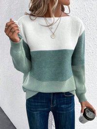 Mercy | Modern Design Color-Block Knitted Sweater