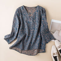Johanna | Relaxed Botanical Style Linen Shirt