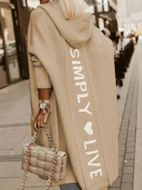 Elena | Women's Long Hooded Knit Cardigan