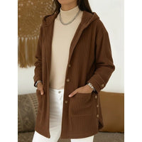 Evelyn | Hooded Button-Front Trenchcoat