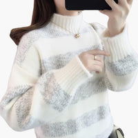 Madalyn | Classic Striped Turtleneck Knit Sweater