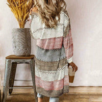 Eloise | Casual Striped Long Sleeve Cardigan