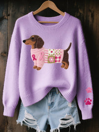 Julie | Playful Dachshund Knitted Sweater