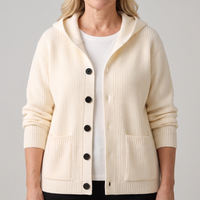 Alice | Cozy Wool Blend Warm Hooded Knit Cardigan