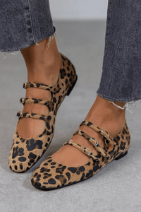 Bailey | Premium Leopard Triple Buckle Loafers