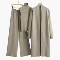 Avery | Elegant Ribbed Knit Three-Piece Set