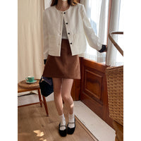 Ophelia | Women's Elegant Cropped Blazer with Decorative Button Details
