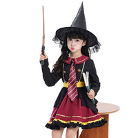 Rosalie | Ruffled-Skirt Matching-Hat Halloween Witch Costume