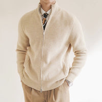 Josiah | Ribbed Zip-Up Knitted Sweater