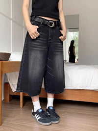 Elena | Women's Wide-Leg Denim Culotte Jeans