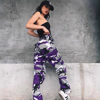 Brielle | Women's Camouflage Cargo Pants with Elastic Waist