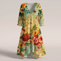 Cecilia | Elegant Lightweight Floral Midi Dress